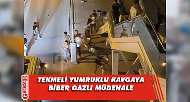 Biber gazını görünce kaçtılar!