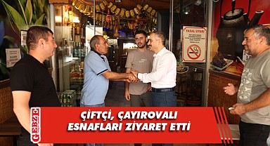 Bünyamin Çiftçi esnafları dinliyor
