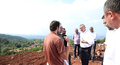 Büyükakın, teleferik inşaatını yerinde inceledi