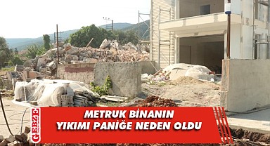 Çatıdan düşen tahta elektrik tellerini kopardı