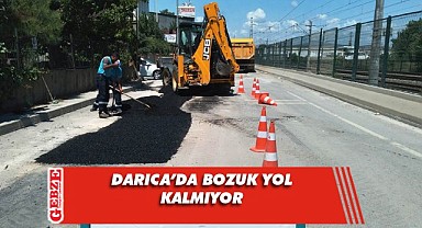 Darıca’da bozulan yollara anında müdahale ediliyor