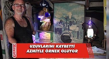 Elektrik akımına kapıldı, hayata sımsıkı tutundu