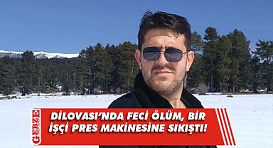 Fabrikada çalışan işçi pres makinesine sıkıştı!