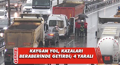 Gebze D-100'de 3 farklı zincirleme kaza