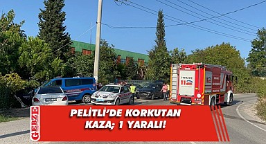 Gebze'de otomobille cip çarpıştı!