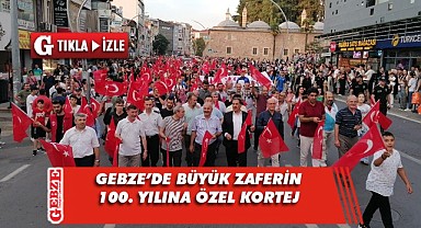 Gebze'deki Zafer Korteji, renkli görüntülere sahne oldu