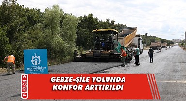 Gebze-Şile yoluna 14 bin ton asfalt serildi