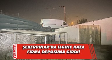 Hâkimiyetini kaybeden sürücü depoya daldı!