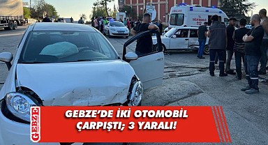 İki otomobilin çarpıştığı kazada 3 kişi yaralandı