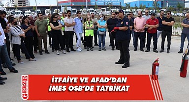İMES OSB'de yangın ve tahliye tatbikatı