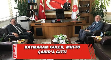 Kaymakam Güler'den yeni müftüye iade-i ziyaret