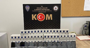 Kocaeli'de kaçak sigara ve cep telefonu operasyonu