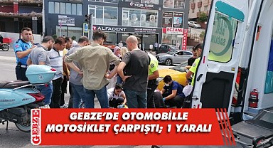 Otomobil ile çarpışan motosikletin sürücüsü yaralandı