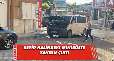 Seyir halindeki araç yandı!