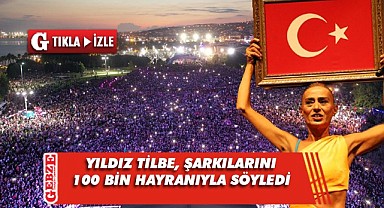 Ünlü sanatçı Yıldız Tilbe, 100 bin kişiye konser verdi