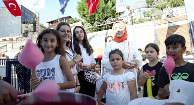 Yaz şenliğinde çocuklar eğlendi