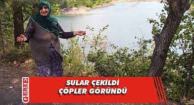 Yuvacık Barajı'nın su seviyesi düştü! Çöpler göründü