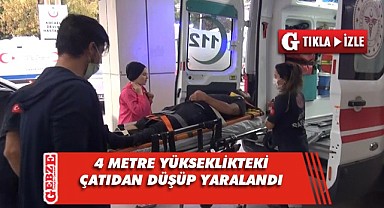 4 metre yükseklikten düşen şahıs yaralandı