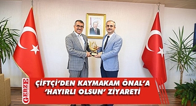 Bünyamin Çiftçi Kaymakam Önal'la bir araya geldi