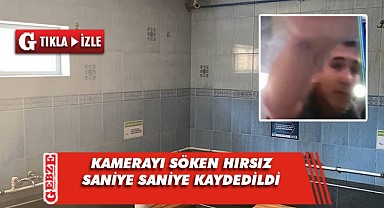Darıca'daki cami kamerası hırsızlığı böyle kaydedildi