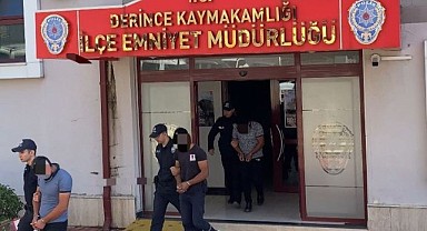 Derince'de 3 kişi 540 metre kablo çaldı