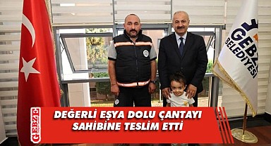 Gebze Belediyesi personelinden örnek davranış