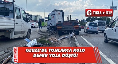 Gebze D-100'de tır bariyerlere çarptı