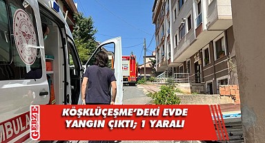 Gebze'de evde çıkan yangında 1 kişi yaralandı