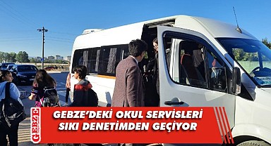 Gebze’de okul servisleri denetleniyor