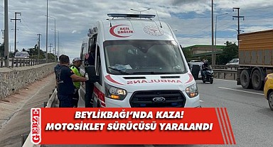Gebzede kaza! Motosiklet sürücüsü yaralandı