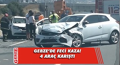 Gebze'de zincirleme kaza! 2 kişi yaralandı