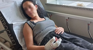 Gözü dönen koca, eşini feci şekilde darp etti