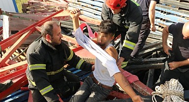 İskele demirlerini çalmak istedi, bin pişman oldu