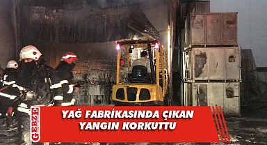 Madeni yağ fabrikasında yangın çıktı!