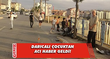 Motosiklet kazası yapan çocuk öldü!