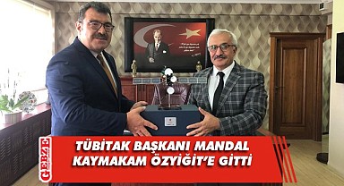 Prof. Dr. Hasan Mandal, Kaymakam Özyiğit'le buluştu