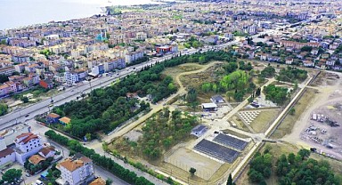 Sağlıklı yaşam parkı havadan görüntülendi