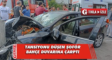 Sıkışan sürücüyü itfaiye ekipleri kurtardı