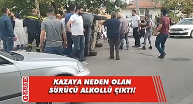 Takla atan aracı vatandaşlar düzeltti