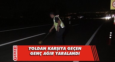 Taksiden inen gence otomobil çarptı