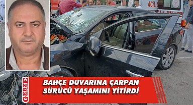 Tansiyonu düşünce duvara çarpan sürücü hayatını kaybetti