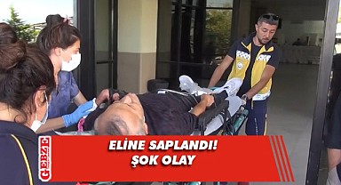 Taşlama makinesinin testeresi eline saplandı!