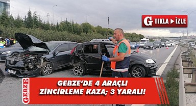 TEM’de 4 araçlı zincirleme kaza; 3 yaralı