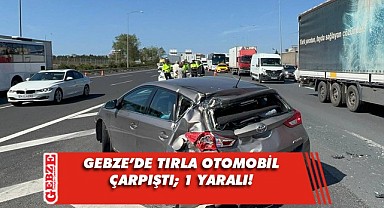 Tırla çarpışan otomobilin sürücüsü yaralandı