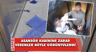 Üst geçidin asansörüne bıçakla zarar verdiler!