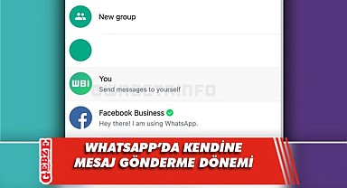 WhatsApp kullanıcıları kendilerine mesaj gönderebilecek