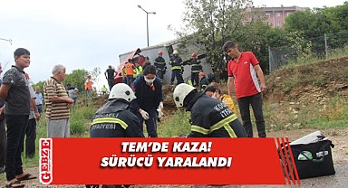 Yağış sebebiyle kayganlaşan yol, kazaya neden oldu