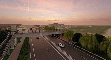 Yeni Emniyet Müdürlüğü önüne üstgeçit yapımına başlandı