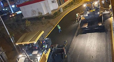 Yüzbaşılar Kavşağı yan yollarda asfalt tamam