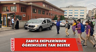 Zabıta okul önlerinde, çocuklar güvende